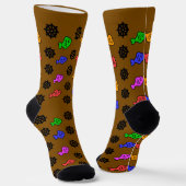 Chaussette Roues de Poisson Brun (Angulaire)