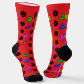 Chaussette Roues Poissonnantes Rouges (Angulaire)