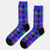 Chaussette Roues Poissons Bleu Profond (Gauche)