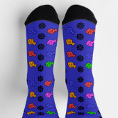 Chaussette Roues Poissons Bleu Profond (Haut)