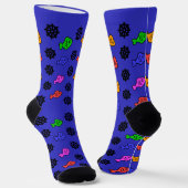 Chaussette Roues Poissons Bleu Profond (Angulaire)