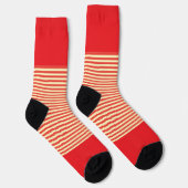 Chaussette Rouge + bandes horizontales (Droite)