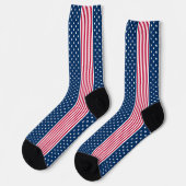 Chaussette Rouge Blanc Et Bleu Patriote (Gauche)