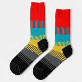 Chaussette Rouge Bleu Jaune Blanc Gris Chic Motif unique (Gauche)