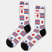 Chaussette Rouge et bleu du 4 juillet (Gauche)