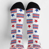 Chaussette Rouge et bleu du 4 juillet (Haut)