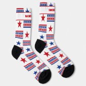 Chaussette Rouge et bleu du 4 juillet (Droite)