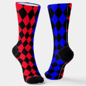 Chaussette Rouge et bleue punk Legging (Angulaire)