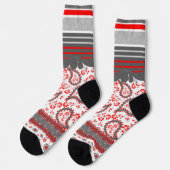 Chaussette Rouge et noir Paisley Bandana Damask (Gauche)