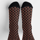Chaussette Rouge Noir Blanc Brun Motif (Haut)