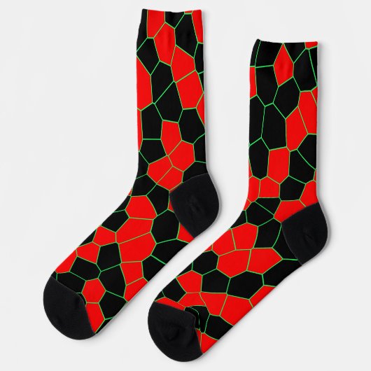 Chaussette Rouge noir vert (Gauche)