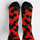 Chaussette Rouge noir vert (Haut)