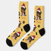 Chaussette Rough Collie Chien cadeau de Noël personnalisé (Gauche)
