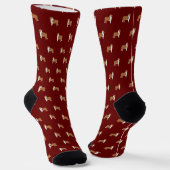 Chaussette Rough Collie Chien reproduit Motif (Angulaire)