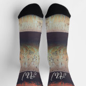 Chaussette rouille brun rouge Abstrait (Haut)