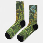 Chaussette Rousseau Tropical Jungle Lion Peinture (Gauche)