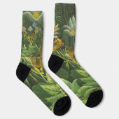 Chaussette Rousseau Tropical Jungle Lion Peinture (Droite)