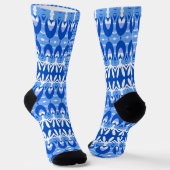 Chaussette Royal Blue Sapphire et White Geometry (Angulaire)