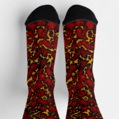 Chaussette Royal Ruby Red et or Marble Texture Design (Haut)