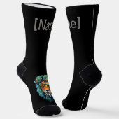 Chaussette Rugissement sans peur – Lion audacieux (Angulaire)