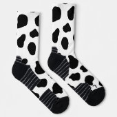 Chaussette Russe noir et blanc Holstein Motif de vache (Droite)