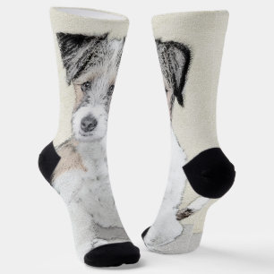 Chaussette Russell Terrier Peinture rugueuse - Art Chien orig