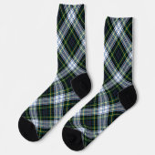 Chaussette Rustic Plaid Gordon Tartan Green White Pattern (Gauche)