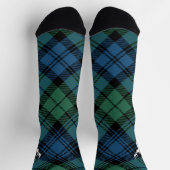 Chaussette Rustic Plaid Green Deer Antler Campbell Tartan (Haut)
