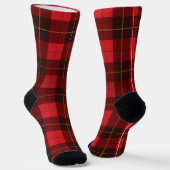 Chaussette Rustic Plaid Red Checkered Tartan (Angulaire)