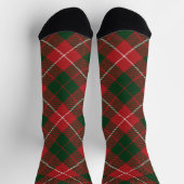 Chaussette Rustic Plaid Red Green Tartan Holiday (Haut)