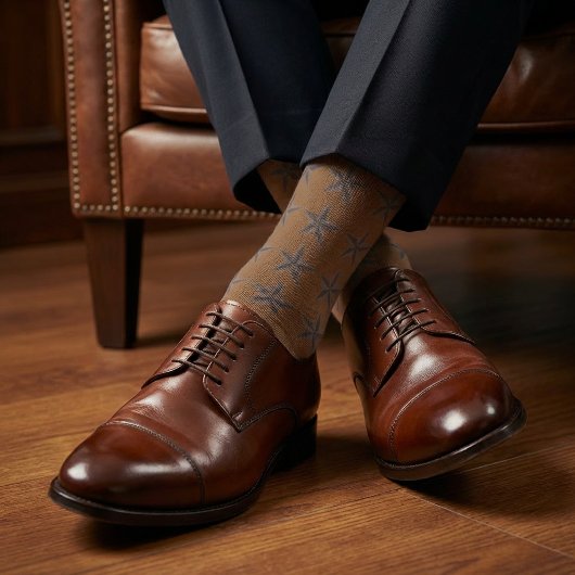 Chaussette Rustic Western Plain Stars Socks