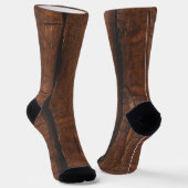 Chaussette Rustique brun foncé vieux bois cool élégant Monogr (Angulaire)