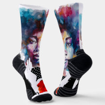 RWB Noir et belle American II Crew Socks