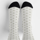 Chaussette Sage Green Heart Pattern Socks (Haut)