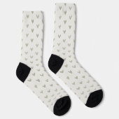 Chaussette Sage Green Heart Pattern Socks (Droite)