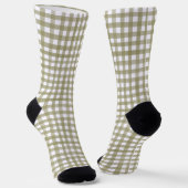 Chaussette Sage Vert En vichy Plaid Motif (Angulaire)