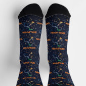 Chaussette Sagittaire Constellation Zodiaque Aquarelle Galaxi (Haut)
