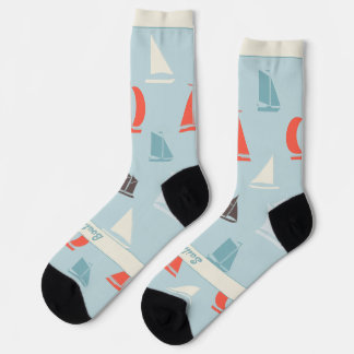 Chaussette Sailboats, Nautical Blue Hobby