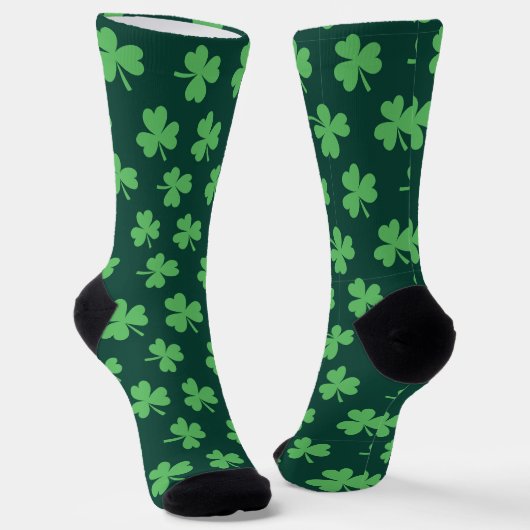 Chaussette Saint Patrick, Motif shamrock (Angulaire)