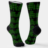 Chaussette Saint Patrick’s day green noir plaidvshamrocks (Angulaire)