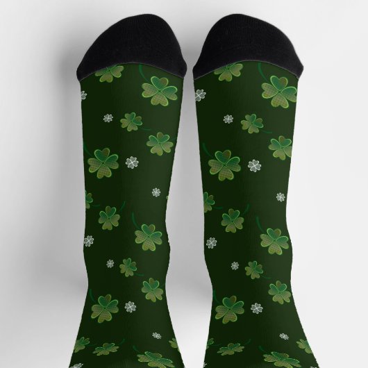 Chaussette Saint-Patrick, shamrock (Haut)
