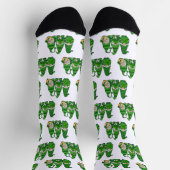 Chaussette Saint Patrick's Day Green Gnomes Gnomes (Haut)