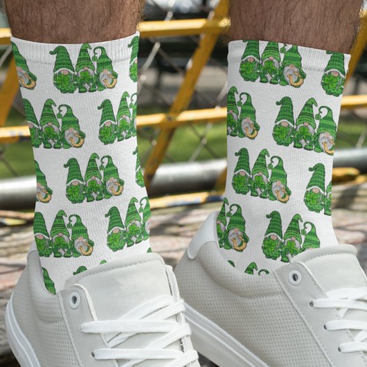 Chaussette Saint Patrick's Day Green Gnomes Gnomes
