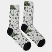 Chaussette Saint Patrick's Day Grey & Green Skulls & Rose (Droite)