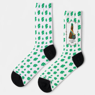 Chaussette Saint Patrick's Day Irlandais Setter Dog (rouge 1)