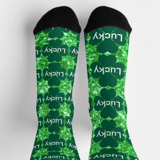 Chaussette Saint Patrick's day scintillant parties scintillan (Haut)