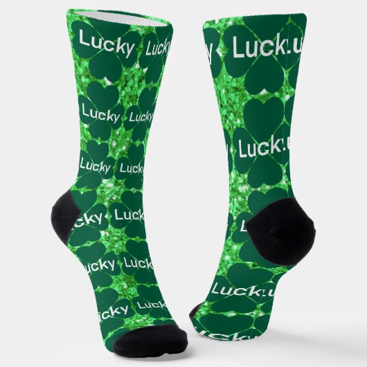 Chaussette Saint Patrick's day scintillant parties scintillan (Angulaire)