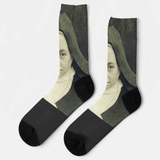 Chaussette Saint Thérèse de l'Enfant Jésus et la Sainte Face (Gauche)