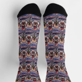 Chaussette Saint-Valentin Chien Heeler Bleu (Haut)