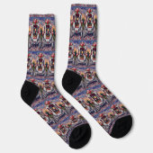 Chaussette Saint-Valentin Chien Heeler Bleu (Droite)